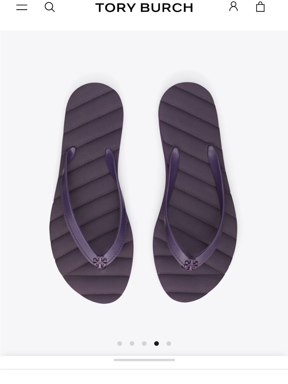 Tory Burch KIRA FLIP-FLOP Deep Purple Flip Flops - 8